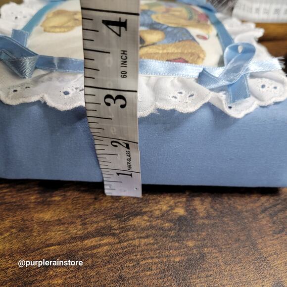 Handmade Teddy Bear Floral Eyelet Ribbon Photo Album Baby Photo Storage - Picture 7 of 7